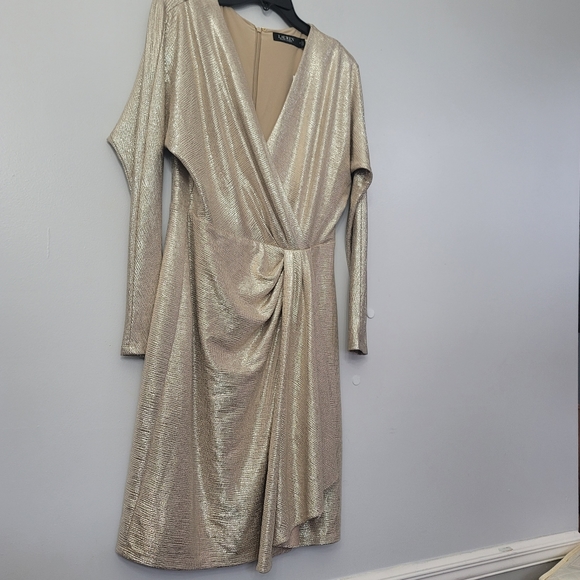 Lauren Ralph Lauren Faux Wrap Cocktail Dress - Picture 8 of 13